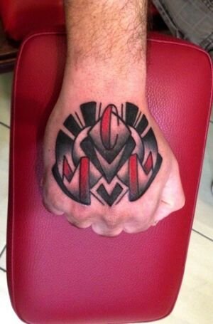 tattoo hand art deco