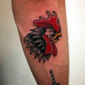 rooster tattoo oldschool