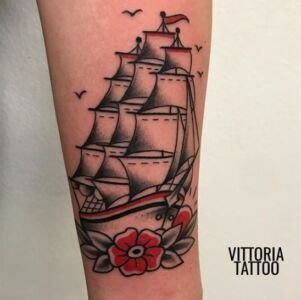 boat tattoo - vittoria tattoo