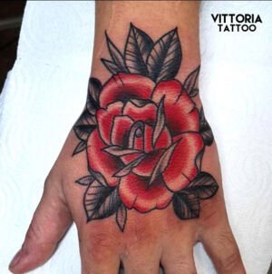 Rose Tattoo-by-vittoriatattoo-tatouage-aubusson-23200-creuse