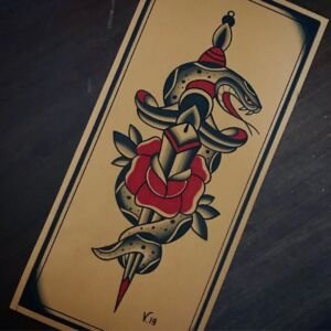 flash tattoo snake by vittoria