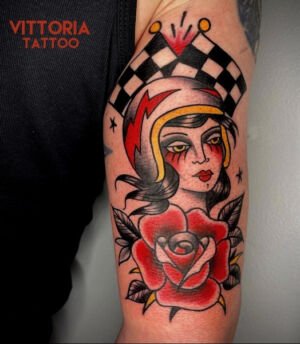 Motorcycle Girl Tattoo